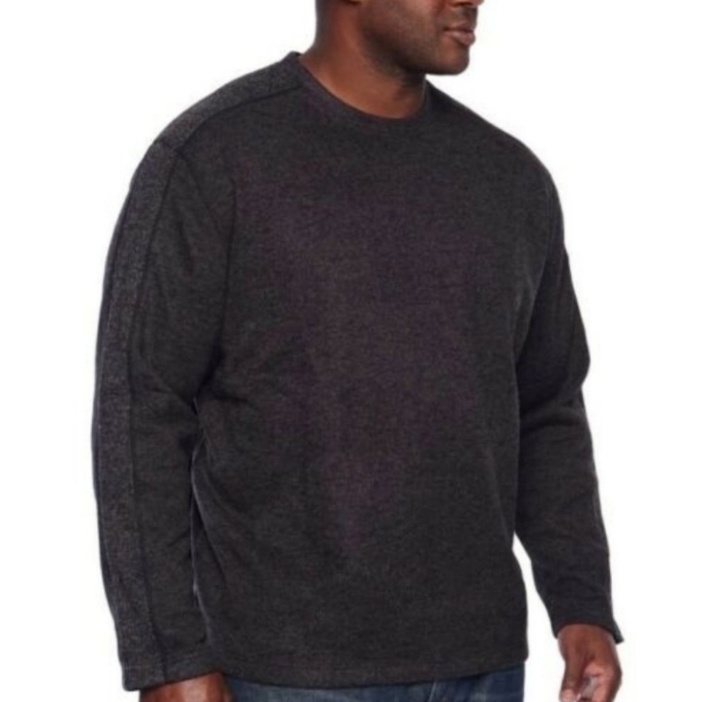 Van Heusen Men's Flex Sweater Fleece Long Sleeve Stretch Crew Neck Pullover